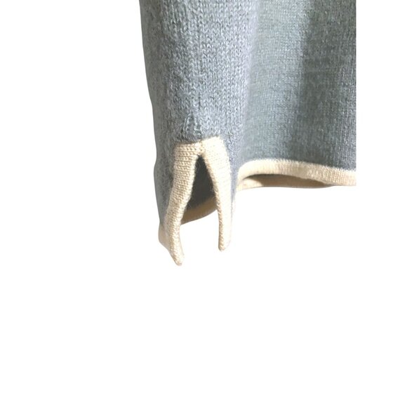 Vintage Powder Blue Wool Cardigan Sweater XL Snowflakes Wondrawool 100% Wool - Picture 8 of 8